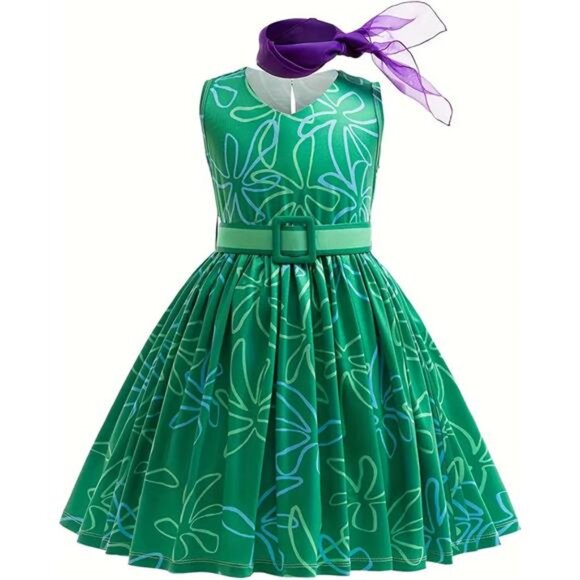 Green Disgust Costume Joy Cosplay Dress Party Cosplay Dress up - Picture 2 of 7